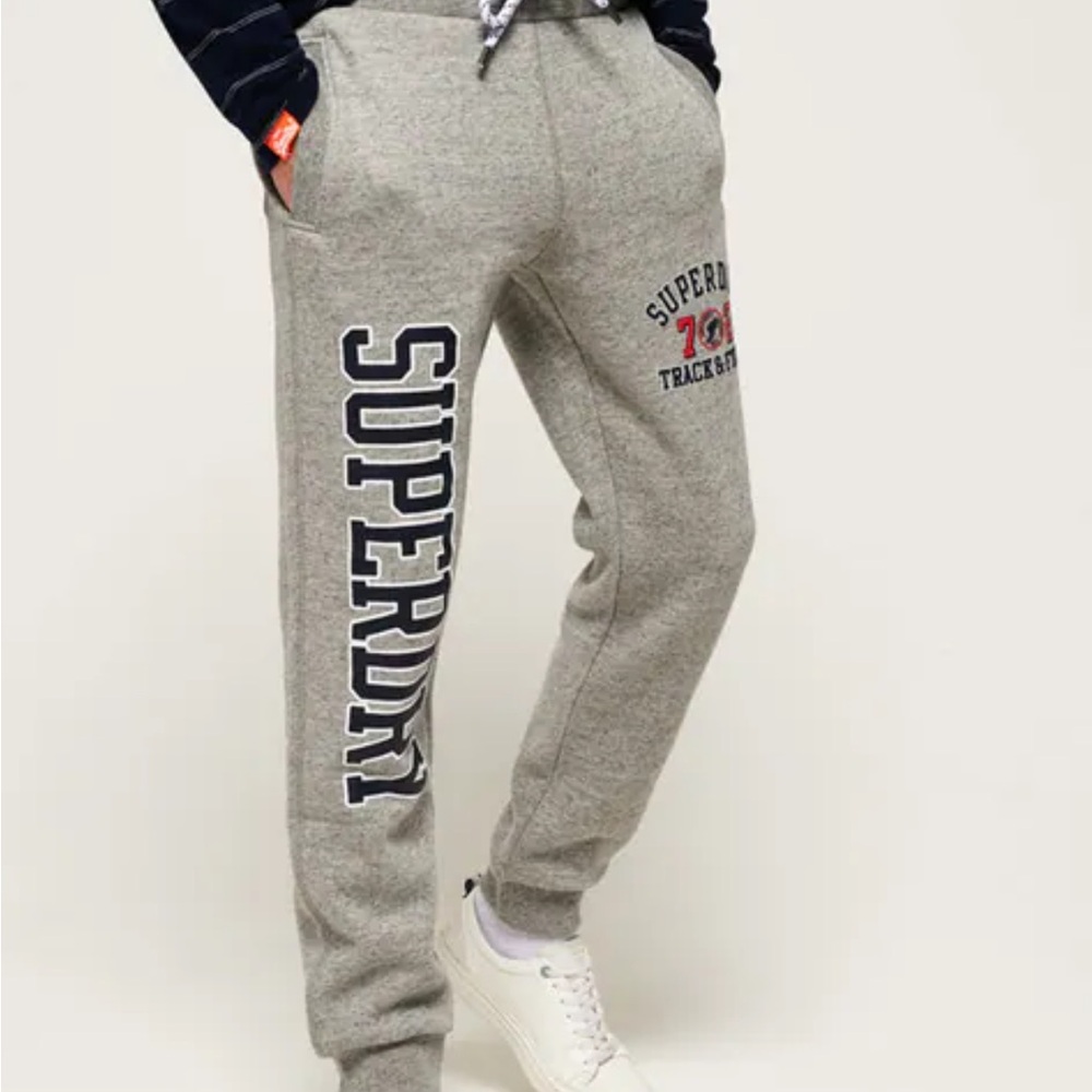 Superdry Charcoal Joggers with Logo